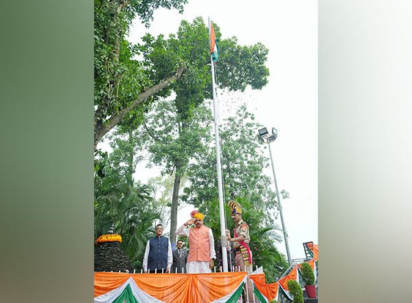 India News | MP CM Mohan Yadav Hoists National Flag at CM House on 79th Independence Day, Extends Greetings