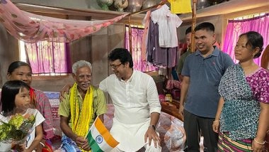India News | Tripura: BJP MP Biplab Kumar Deb Celebrates Independence Day with Tribals; Donates Blood, Meets Soldiers' Families