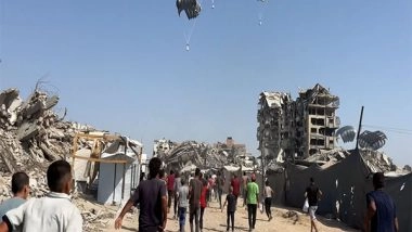 World News | UAE Carries out 72nd Airdrop of Aid over Gaza Strip