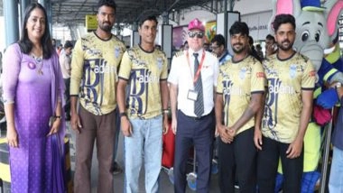 Sports News | Kerala Cricket League: Trophy Tour Sparks Excitement in Thiruvananthapuram; Grand Welcome at Airport