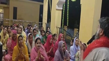 India News | J-K: Bhajan Kirtan Organised at Durga Mata Mandir in Chanderkote on Krishna Janmashtami