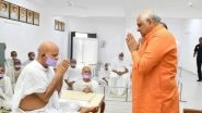 India News | Gujarat Chief Minister Bhupendra Patel Pays Visit to Acharya Mahashraman Ji at Koba