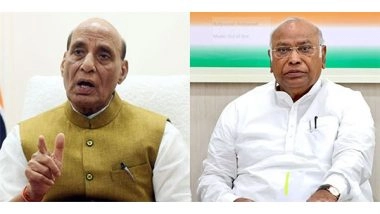 India News | Rajnath Singh Speaks to Kharge, Seeks Opposition Support for NDA's VP Candidate CP Radhakrishnan