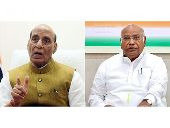 India News | Rajnath Singh Speaks to Kharge, Seeks Opposition Support for NDA's VP Candidate CP Radhakrishnan