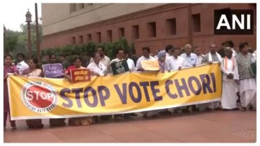 India News | INDIA Bloc Continues Protest Against Bihar SIR at Parliament