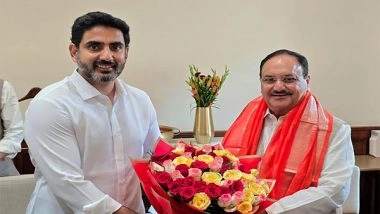 India News | Nara Lokesh Meets BJP President JP Nadda; Urges Immediate Resolution of Urea Shortage