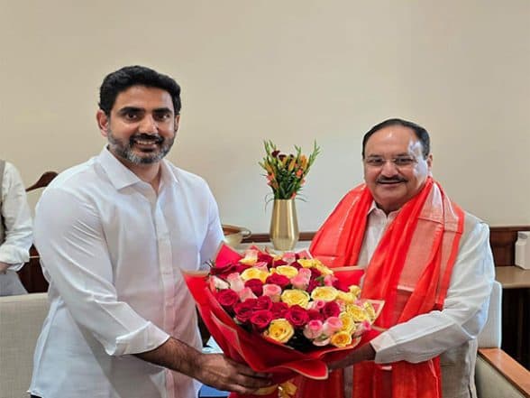 India News | Nara Lokesh Meets BJP President JP Nadda; Urges Immediate Resolution of Urea Shortage