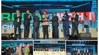 Business News | CREDAI-MCHI Appoints Mr. Sukhraj Nahar as 18th President in the Change of Guard Ceremony Graced by Maharashtra CM Devendra Fadnavis