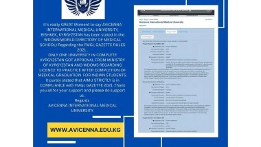 Business News | Avicenna International Medical University - A Leading Choice for Indian Medical Aspirants