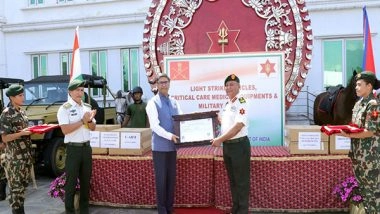World News | India Hands over Medical, Defence Equipment Vehicles to Nepal Army