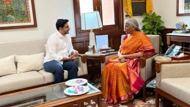 India News | Andhra Minister Nara Lokesh Meets FM Sitharaman, Seeks Support for State Projects