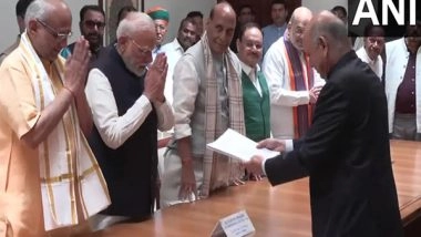 India News | NDA's VP Candidate CP Radhakrishnan Files Nomination Papers in Presence of PM Modi