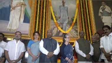India News | Congress Leaders Pay Tributes to Rajiv Gandhi on Birth Anniversary