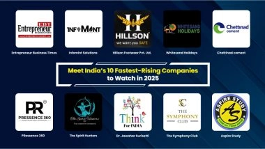 Business News | Meet India's 10 Fastest-Rising Companies to Watch in 2025