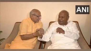 India News | NDA Vice President Candidate Radhakrishnan Meets Former PM Deve Gowda at Delhi Residence