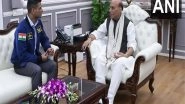 India News | Group Caption Shubhanshu Shukla Meets Defence Minister Rajnath Singh