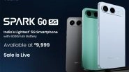 Business News | 'Double Up' Your Expectation - TECNO Spark Go 5G Sale Starts August 21, Priced INR 9,999