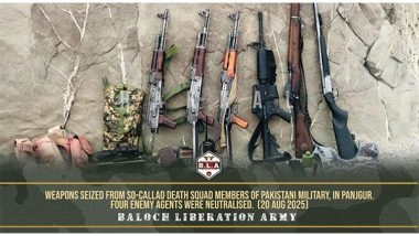 World News | BLA Fighters Kill Four Pakistani Soldiers in Panjgur Raid