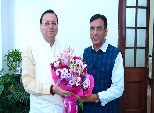 India News | Uttarakhand CM Dhami Meets Union Minister Mandaviya, Discuss Key Proposals for State's Sports Development