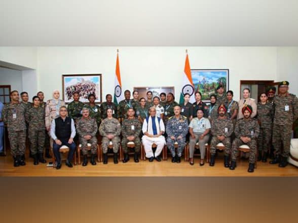 India News | Defence Minister Interacts with Global Women Peacekeepers Participating in UN Women Military Officers Course 2025