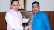 India News | Uttarakhand CM Dhami Meets Union Minister Gadkari in Delhi; Seeks Centre's Support for Dharali Reconstruction