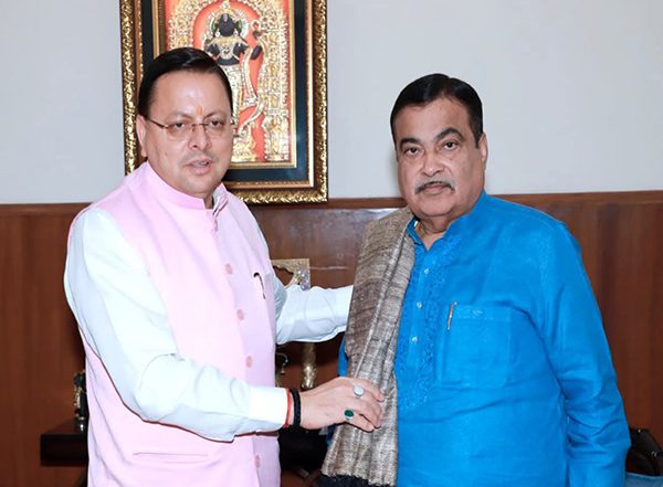 India News | Uttarakhand CM Dhami Meets Union Minister Gadkari in Delhi; Seeks Centre's Support for Dharali Reconstruction