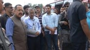 India News | Kathua Cloudburst: Union Minister Jitendra Singh Visits Flood-affected Areas, Distributes Relief Material