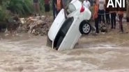 India News | J-K: Car Swept Away by Heavy Water Flow Rescued in Kathua