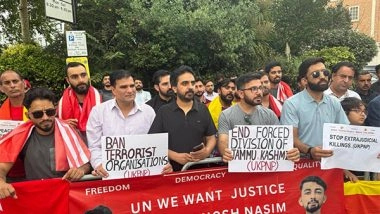 World News | UKPNP Holds Protest at Pakistan High Commission in London, Demands Justice for Victims of Extrajudicial Killings in PoJK, PoGB