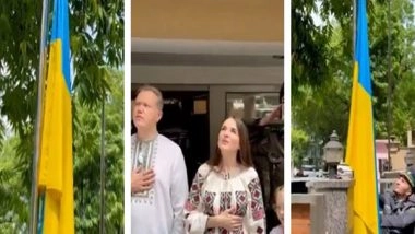 World News | Ukrainian Embassy in Delhi Marks National Flag Day with Celebration