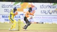 Sports News | Maharaja Trophy KSCA T20: Hubli Tigers Roar Past Mysore Warriors with Dominant Win