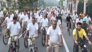 India News | Police Personnel Join 'Fit India Sundays on Cycle' Drive in Delhi, Ahmedabad