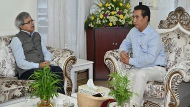 India News | Railway Board Chairman & CEO Satish Kumar Meets Mizoram CM Lalduhoma