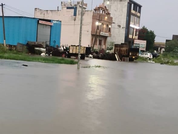India News | Rajasthan: Waterlogging, Flooding Disrupt Life in Dausa