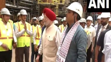 India News | Union Minister Hardeep Puri, Rajasthan CM Inspects HPCL Rajasthan Refinery in Balotra