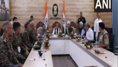 India News | J-K: Rajnath Singh Holds Meeting with Officials, Takes Stock of Flood Situation