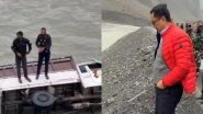 India News | Vehicle Falls in River Ahead of Union Minister Kiren Rijiju's Convoy Near Drass, Two Passengers Rescued