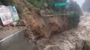 India News | Heavy Rains Wreak Havoc in Himachal's Kullu, NH-3 Damaged as Beas River Flows in Spate