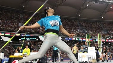 Sports News | Neeraj Chopra in Action at Zurich Diamond League Final Ahead of World Championships