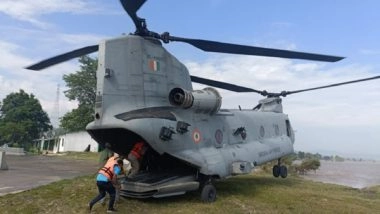 India News | IAF Deploys Helicopters and Transport Aircraft for Flood Rescue Ops in Jammu and Punjab