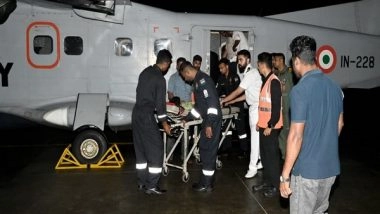 India News | Indian Navy Conducts Medical Evacuation of Critically Ill Patient from Lakshadweep