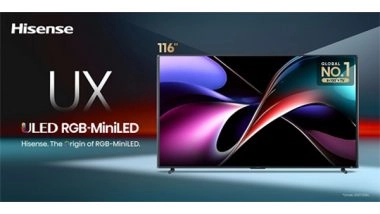 Business News | Hisense, the Origin of RGB-MiniLED, Unveils UX ULED Series in India