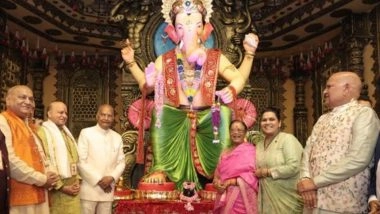 Business News | Grand Inauguration of 'Lal Bagh Ka Raja' Ganpati Festival in Delhi by Former President Ram Nath Kovind