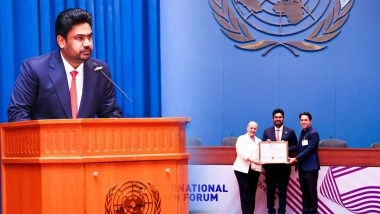 Business News | Mr. Jose Charles Martin Honoured at UNITED NATIONS with SDG Impact Award Presented by His Excellency Alexander Rendell, UNEP Goodwill Ambassador for Thailand