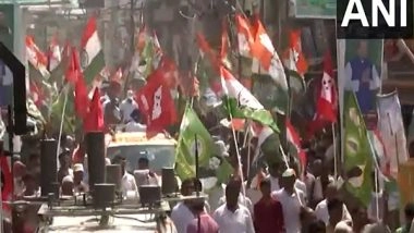 India News | Bihar: Rahul Gandhi, Tejashwi Yadav, Mukesh Sahani Take Part in Voter Adhikar Yatra in Bettiah