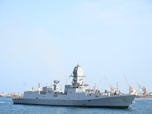 World News | Indian Naval Ships Tamal, Surat Arrive at Jeddah
