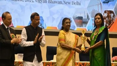 Business News | President Murmu Honours Former UBI CEO Manimekhalai with SCOPE Eminence Award for Outstanding Women Leadership