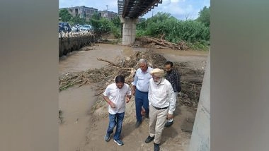 India News | Chandigarh: Chief Engineer Assesses Situation at Sukhna Lake, Reviews Damage