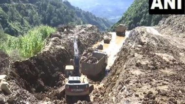 India News | J-K: Heavy Rain Leaves Roads Blocked in Kupwara Village