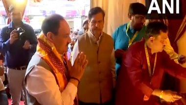 India News | Union Minister JP Nadda Offer Prayers at Chandralok Ganeshotsav Mandal in Mumbai